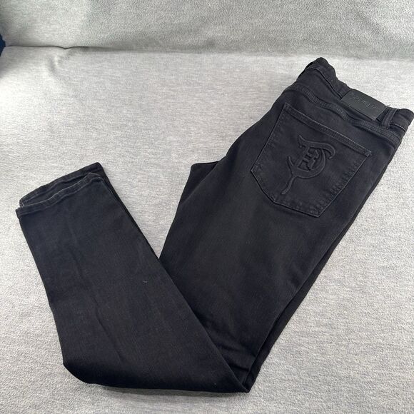 TRNCHS -  Men's Black Distressed size 36 Jeans  A21 - Picture 11 of 12